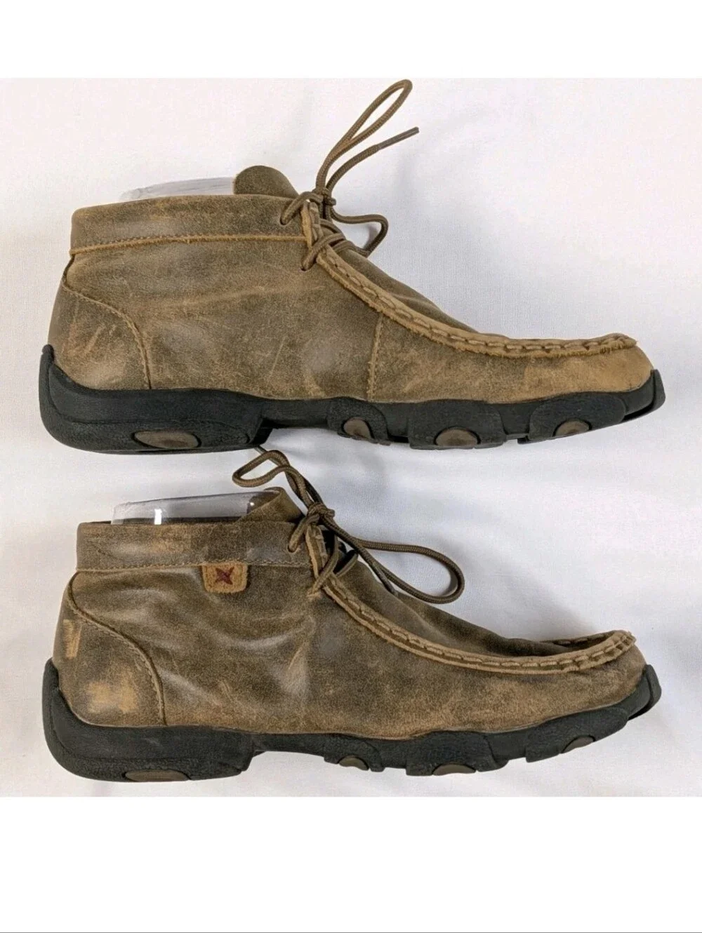 Twisted X Youth Driving Moc Chukka Boots Brown Leather YDM0001 Size 5 M